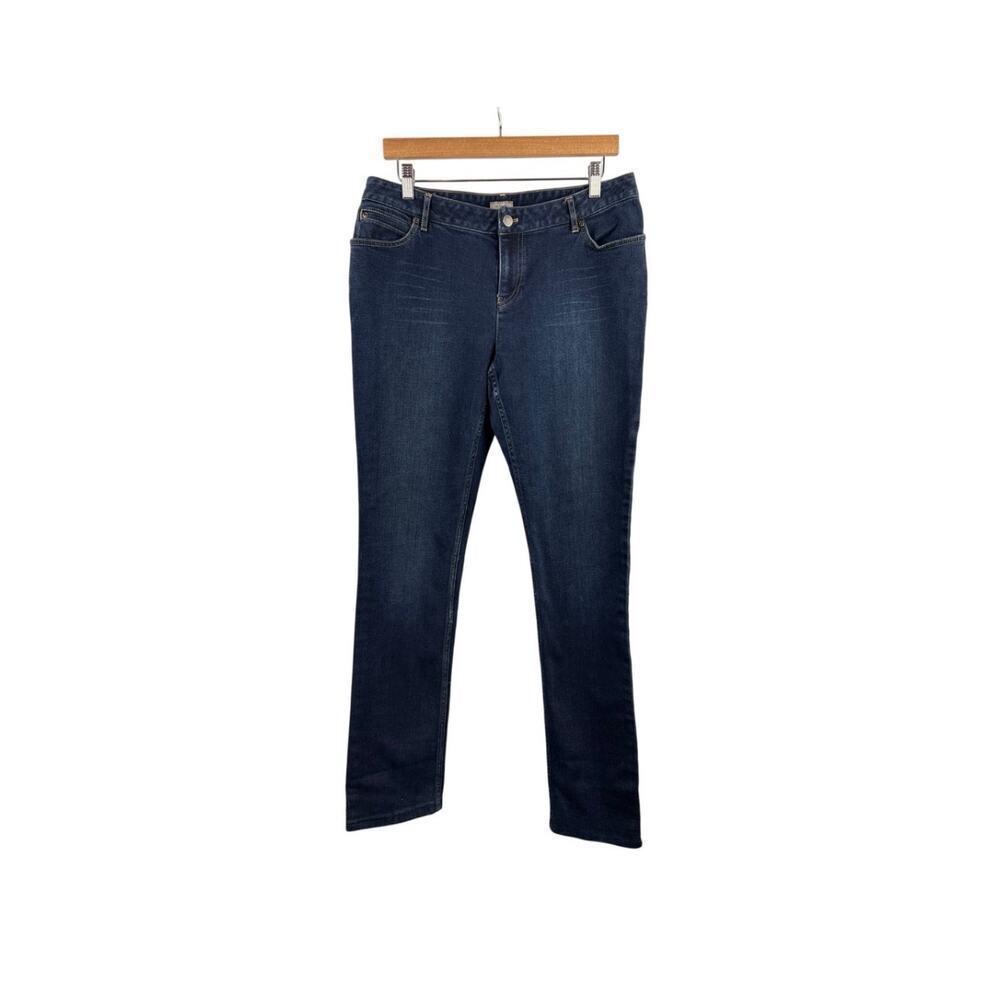 Women’s J.Jill Size 12 Dark Wash Blue Boyfriend Jeans